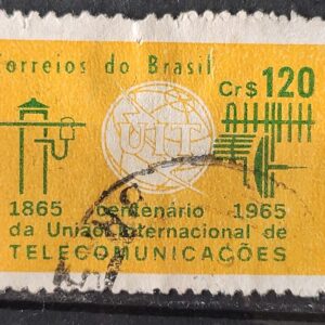 C 528 Selo Centenario da Uniao Internacional de Telecomunicacoes UIT Comunicacao 1965 Circulado 1