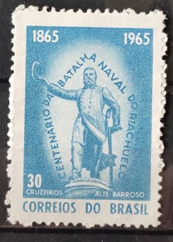 C 530 Selo Centenario Batalha Naval do Riachuelo Militar Marinha 1965 2