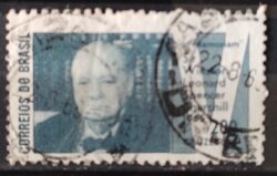 C 532 Selo Presidente da Inglaterra Winston Churchill 1965 Circulado 2