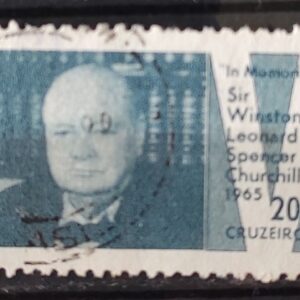 C 532 Selo Presidente da Inglaterra Winston Churchill 1965 Circulado 3