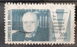 C 532 Selo Presidente da Inglaterra Winston Churchill 1965 Circulado 4