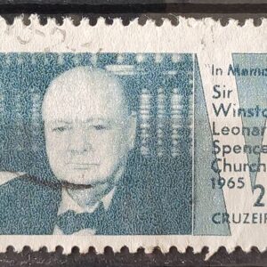 C 532 Selo Presidente da Inglaterra Winston Churchill 1965 Circulado 4
