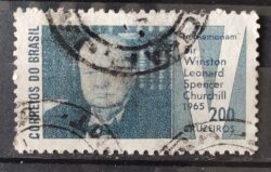 C 532 Selo Presidente da Inglaterra Winston Churchill 1965 Circulado 5