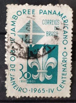C 533 Selo Jamboree Panamericano Escotismo Escoteiro 1965 Circulado 3