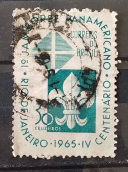 C 533 Selo Jamboree Panamericano Escotismo Escoteiro 1965 Circulado 4