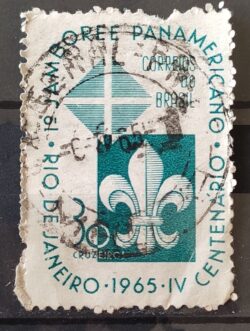 C 533 Selo Jamboree Panamericano Escotismo Escoteiro 1965 Circulado 5