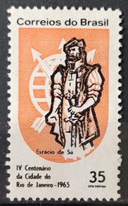 C 534 Selo 4 Centenario Cidade Rio de Janeiro Estacio de Sa 1965 1
