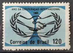 C 535 Selo Ano da Cooperacao Internacional Mao 1965 MH