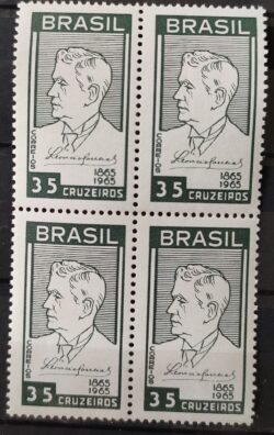 C 536 Selo Centenario Natalicio de Leoncio Correia 1965 Quadra