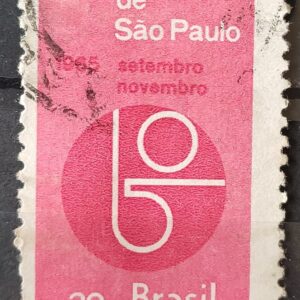 C 537 Selo Bienal de Sao Paulo 1965 Circulado 1