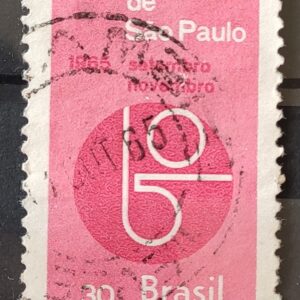 C 537 Selo Bienal de Sao Paulo 1965 Circulado 2