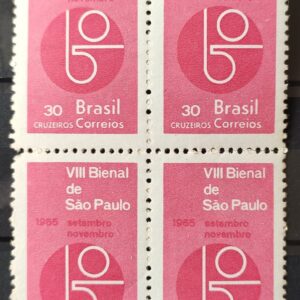 C 537 Selo Bienal de Sao Paulo 1965 Quadra