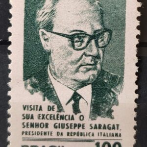 C 538 Selo Presidente da Italia Saragat Oculos 1965 1