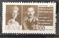 C 539 Selo Visita Graos Duques de Luxemburgo Monarquia 1965 MH