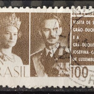 C 539 Selo Visita Graos Duques de Luxemburgo Monarquia 1965 Circulado 1