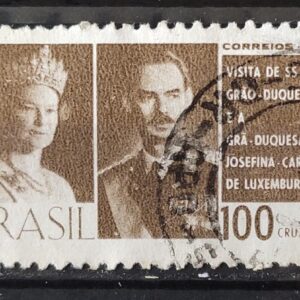 C 539 Selo Visita Graos Duques de Luxemburgo Monarquia 1965 Circulado 6