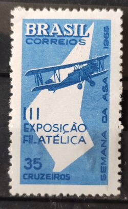 C 540 Selo Semana da Asa Exposicao Filatelica Aviao Aviacao 1965
