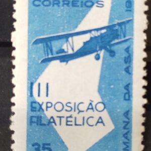 C 540 Selo Semana da Asa Exposicao Filatelica Aviao Aviacao 1965 MH 2