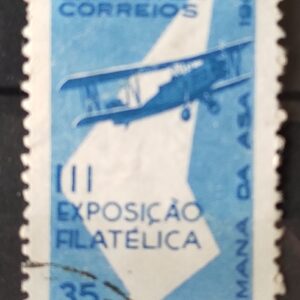 C 540 Selo Semana da Asa Exposicao Filatelica Aviao Aviacao 1965 Circulado 1