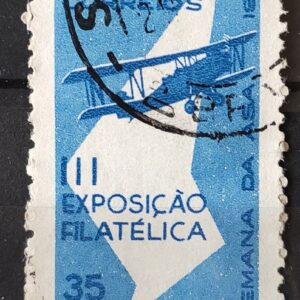 C 540 Selo Semana da Asa Exposicao Filatelica Aviao Aviacao 1965 Circulado 2