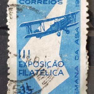 C 540 Selo Semana da Asa Exposicao Filatelica Aviao Aviacao 1965 Circulado 3