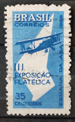 C 540 Selo Semana da Asa Exposicao Filatelica Aviao Aviacao 1965 Circulado 4