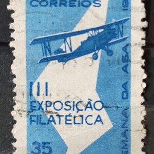 C 540 Selo Semana da Asa Exposicao Filatelica Aviao Aviacao 1965 Circulado 4