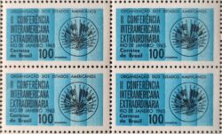 C 541 Selo Conferencia Interamericana Extraordinaria 1965 Quadra