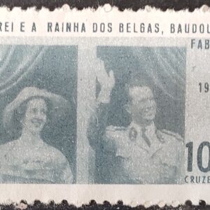 C 542 Selo Rei e Rainha da Belgica Baudouin e Fabiola Monarquia 1965