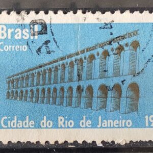 C 544 Selo 4 Centenario do Rio de Janeiro Arcos da Lapa 1965 Circulado 2