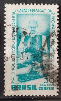 C 548 Selo Descobrimento do Tifo Professor Rocha Lima Saude 1966 Circulado 1