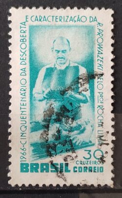 C 548 Selo Descobrimento do Tifo Professor Rocha Lima Saude 1966 Circulado 2