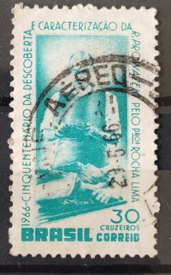 C 548 Selo Descobrimento do Tifo Professor Rocha Lima Saude 1966 Circulado 5