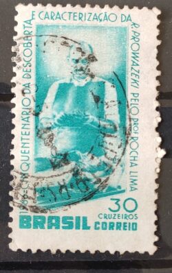 C 548 Selo Descobrimento do Tifo Professor Rocha Lima Saude 1966 Circulado 9