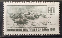 C 549 Selo Centenario da Batalha de Tuiuti Cavalo Militar 1966 MH