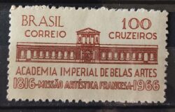 C 552 Selo Sesquicentenario da Missao Artistica Francesa Franca Belas Artes 1966 2