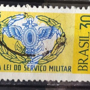 C 553 Selo Nova Lei do Servico Militar 1966 Circulado 2