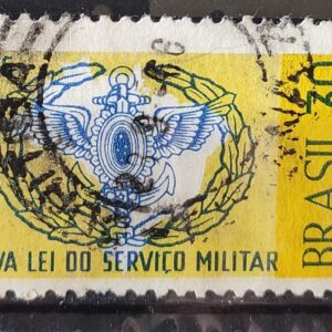 C 553 Selo Nova Lei do Servico Militar 1966 Circulado 3