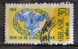 C 553 Selo Nova Lei do Servico Militar 1966 Circulado 4