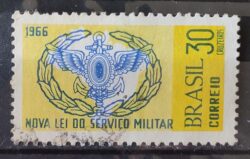 C 553 Selo Nova Lei do Servico Militar 1966 Circulado 5