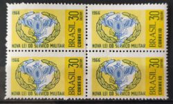 C 553 Selo Nova Lei do Servico Militar 1966 Quadra