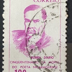 C 554 Selo Poeta Rubem Dario Nicaragua Literatura 1966 Circulado 1