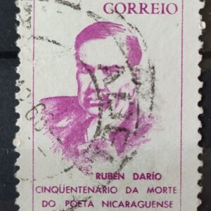 C 554 Selo Poeta Rubem Dario Nicaragua Literatura 1966 Circulado 5