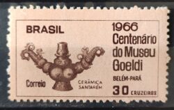 C 555 Selo Centenario Museu Emilio Goeldi Belem Arte 1966 2