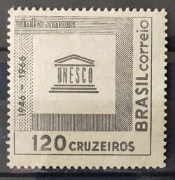 C 557 Selo 20 Anos da Unesco Onu 1966 2