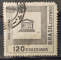 C 557 Selo 20 Anos da Unesco Onu 1966 Circulado 1