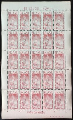 C 558 Selo Bicentenario Chegada Capitao Mor Antonio Correia Pinto Lages Chapeu 1966 Folha