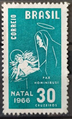 C 561 Selo de Natal Maria e Jesus Religiao 1966 1