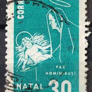 C 561 Selo de Natal Maria e Jesus Religiao 1966 Circulado 4