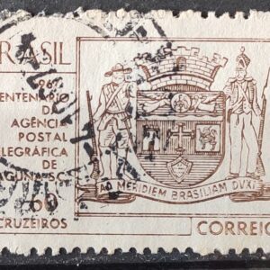 C 563 Selo Centenario da Agencia Postal Telegrafica de Laguna Brasao Servico Postal  1967 Circulado 1